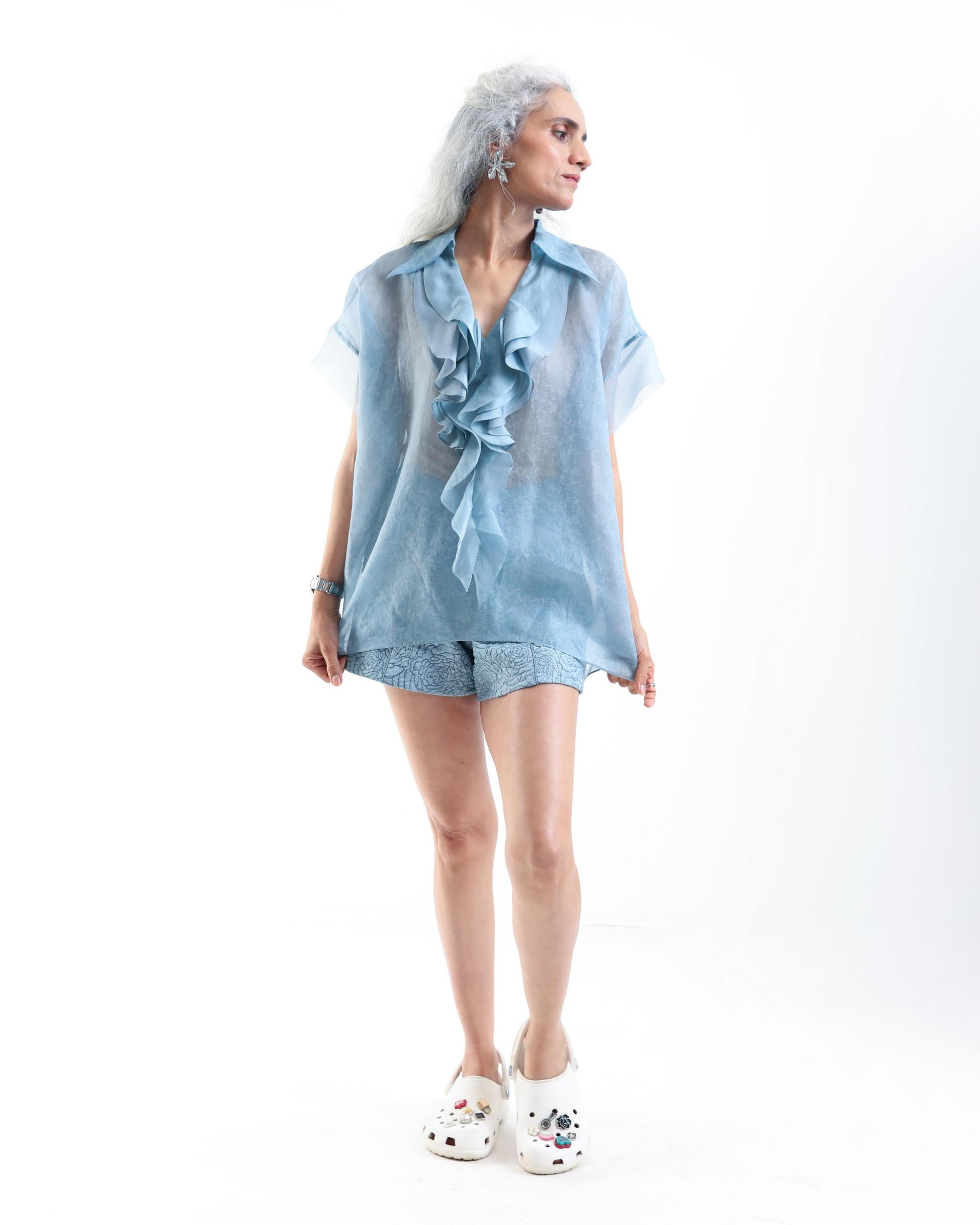 Crystal Sky Frill Shirt