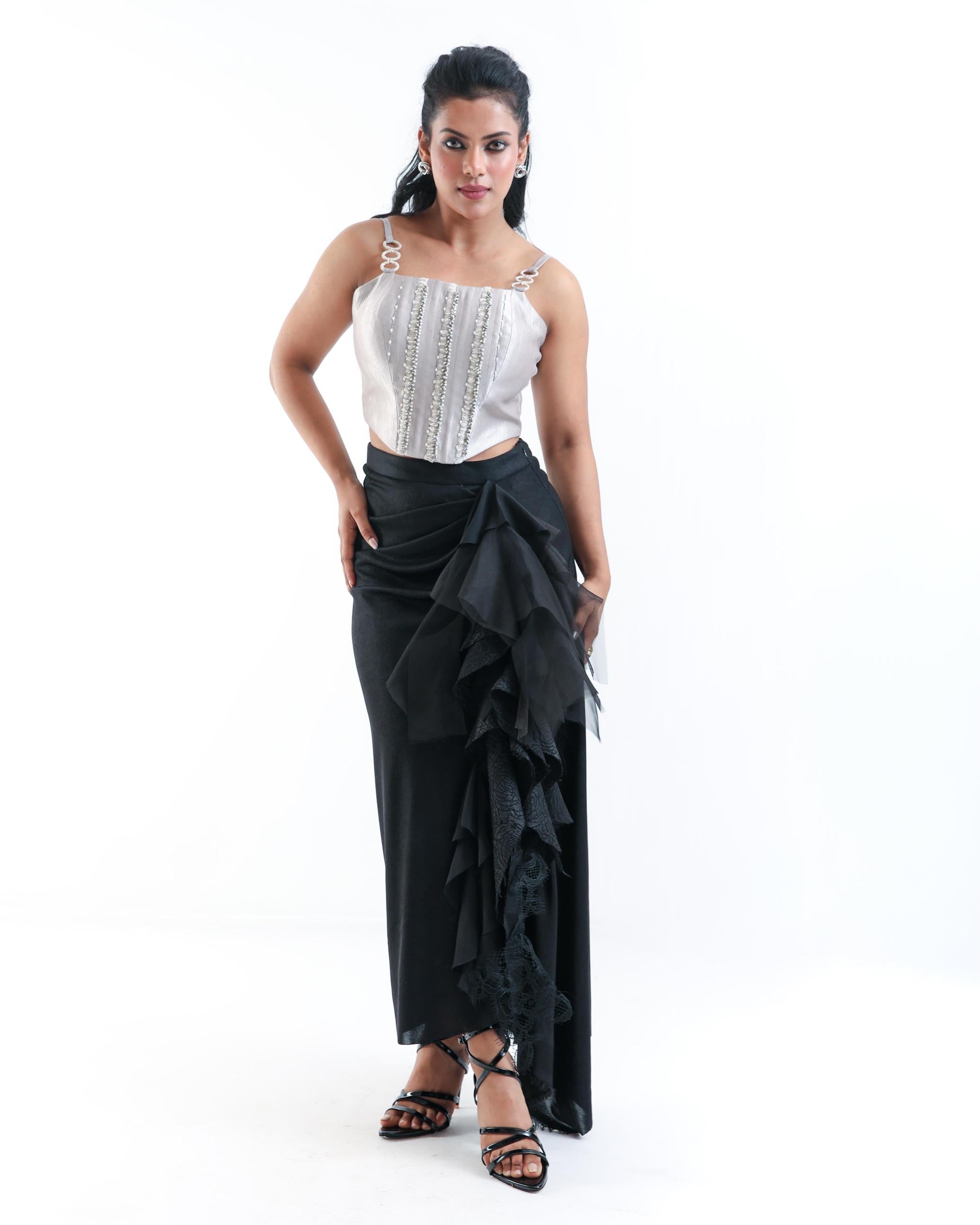 Dramatic Nocturne Drape Skirt