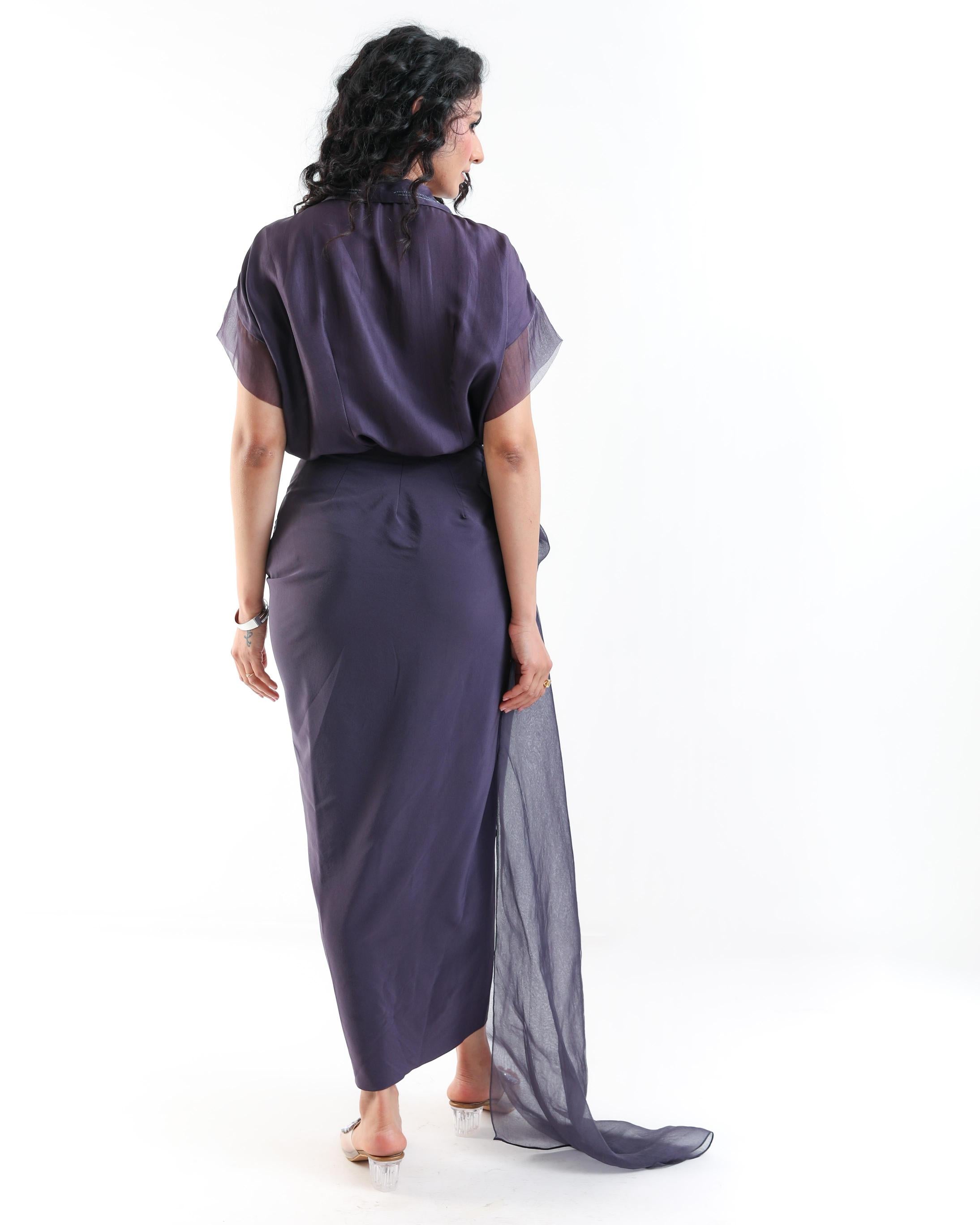 Purple Organza Bow Skirt