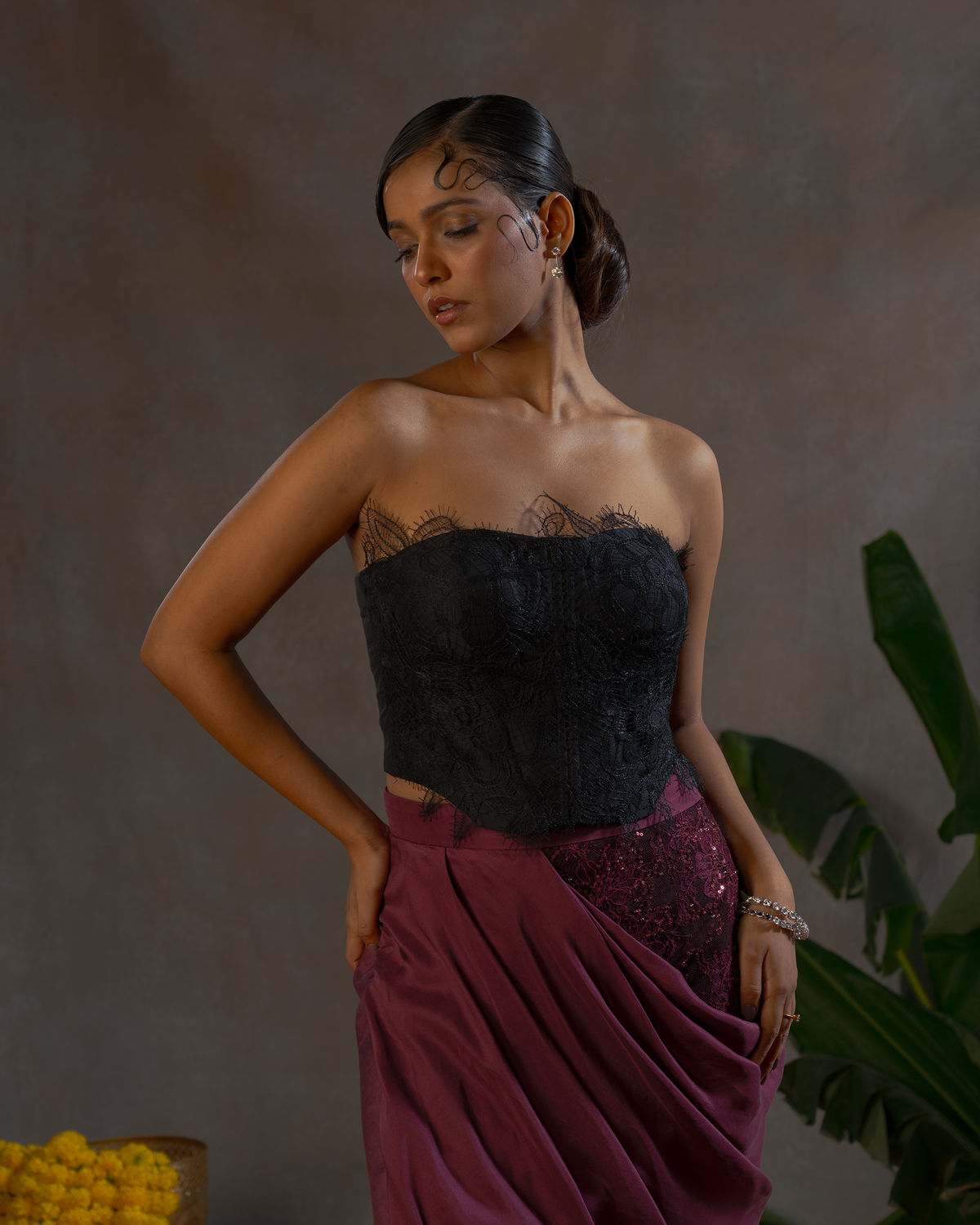 WINE GRACE SKIRT