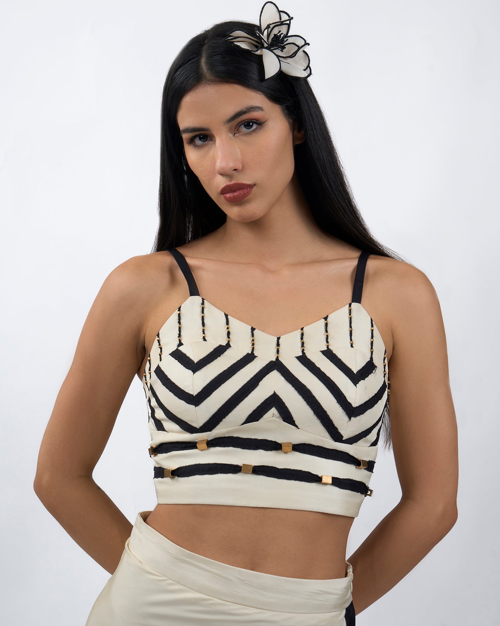 Ivory Stripe Top