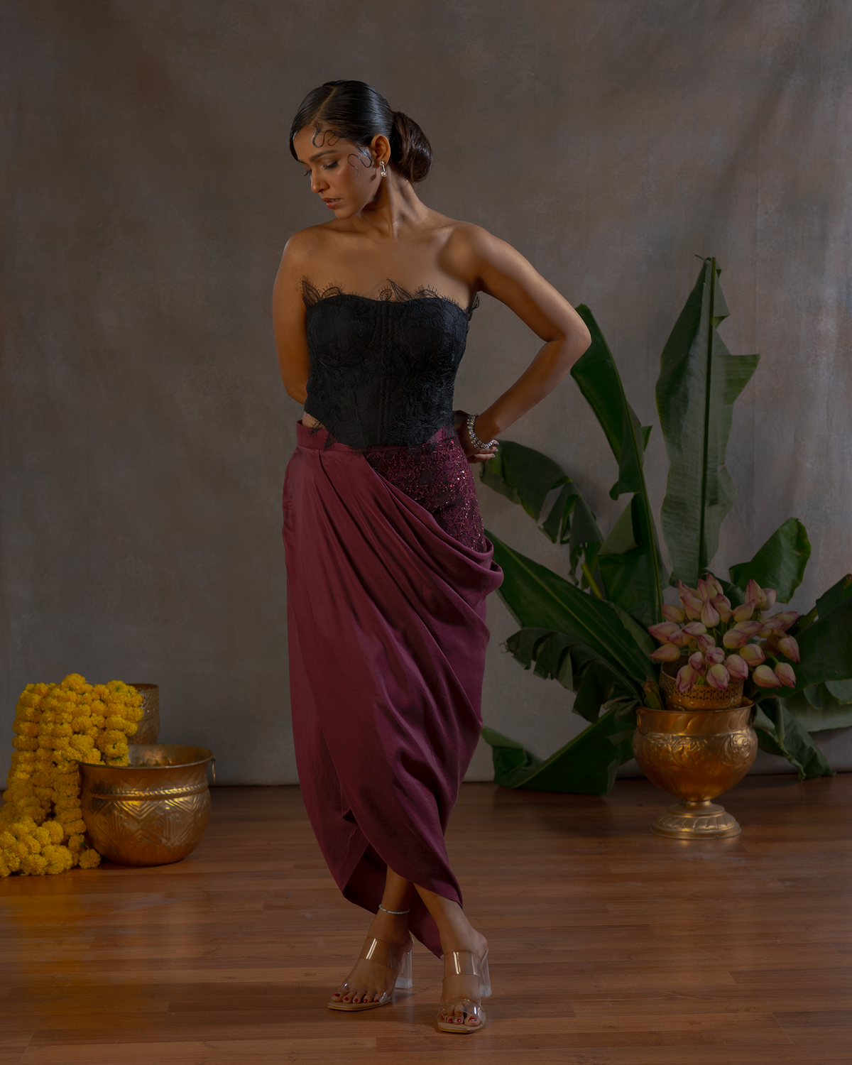 WINE GRACE SKIRT