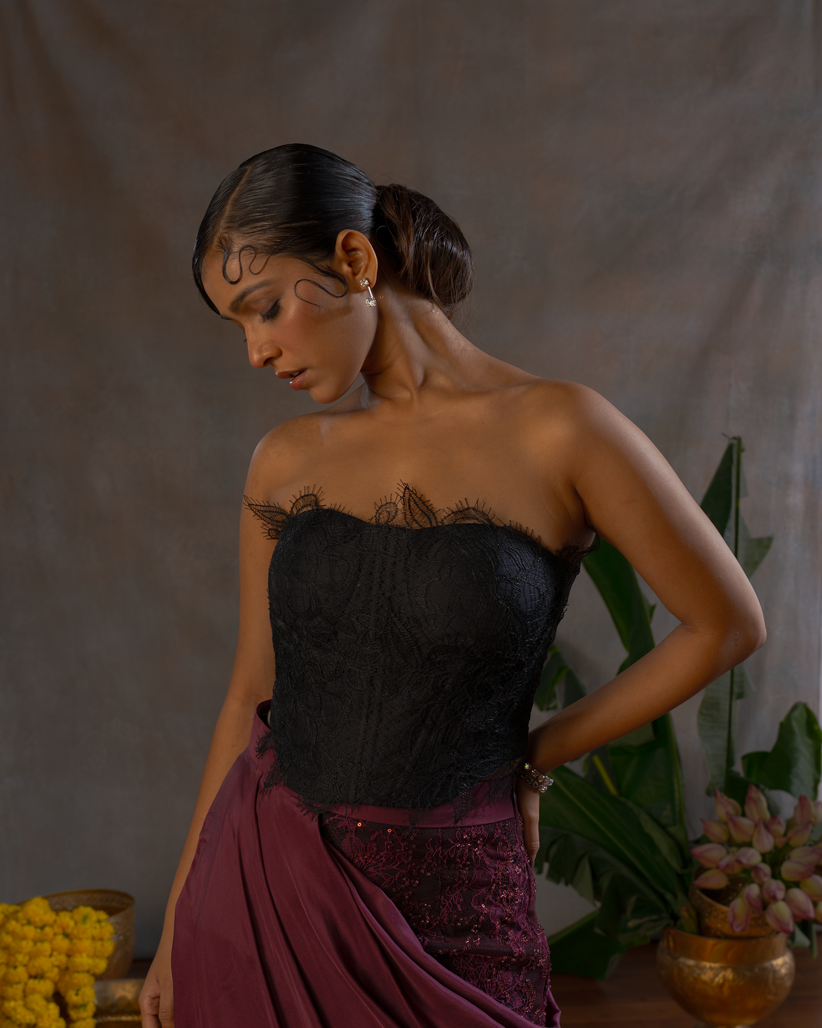 WINE GRACE SKIRT