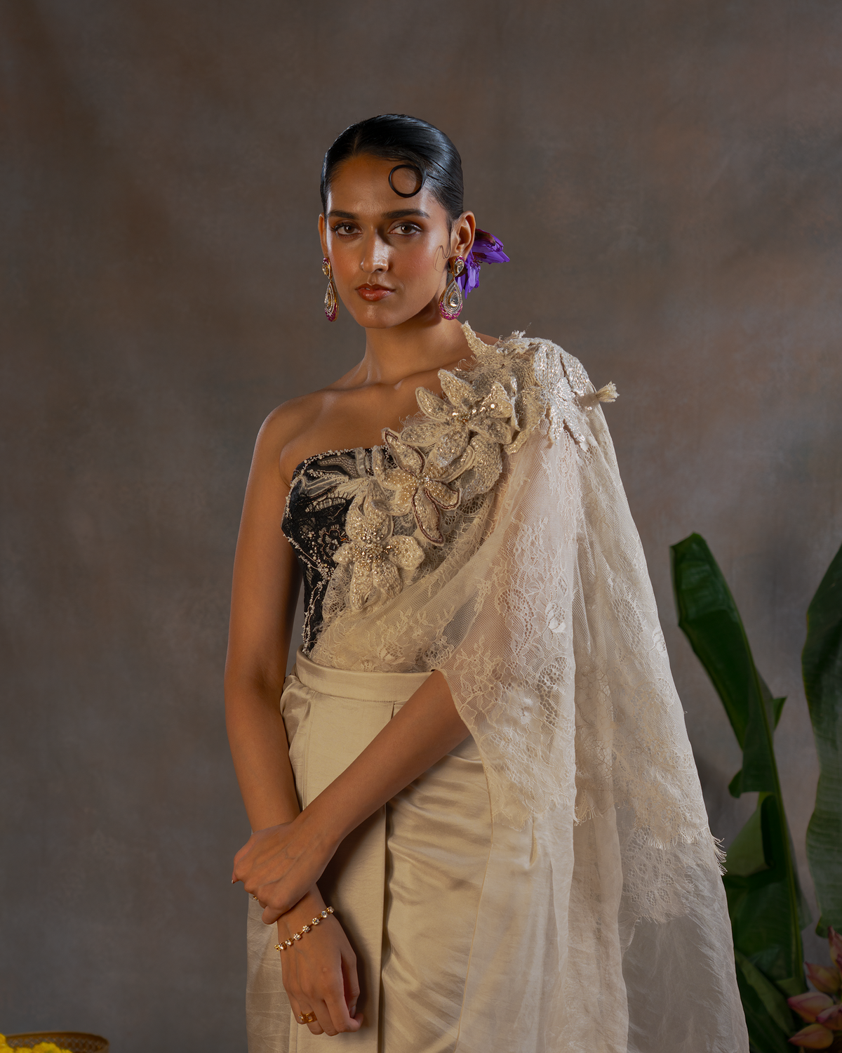 PEARL DRAPE DETACHABLE SAREE