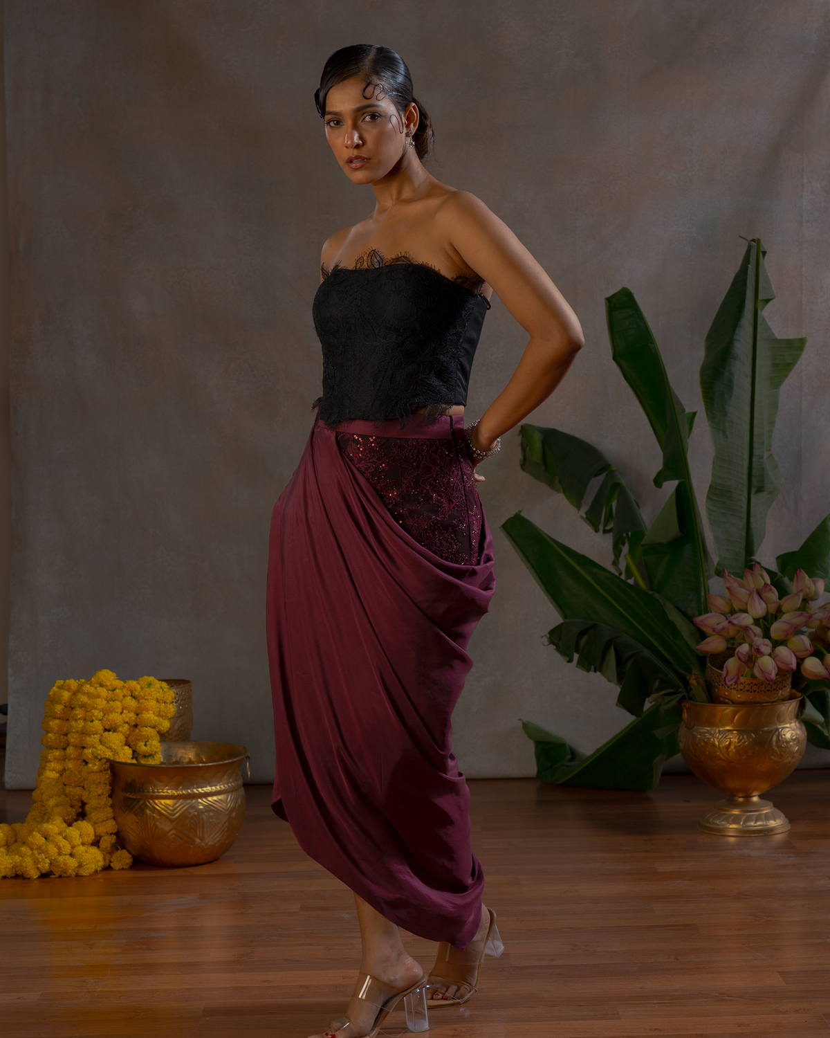 WINE GRACE SKIRT