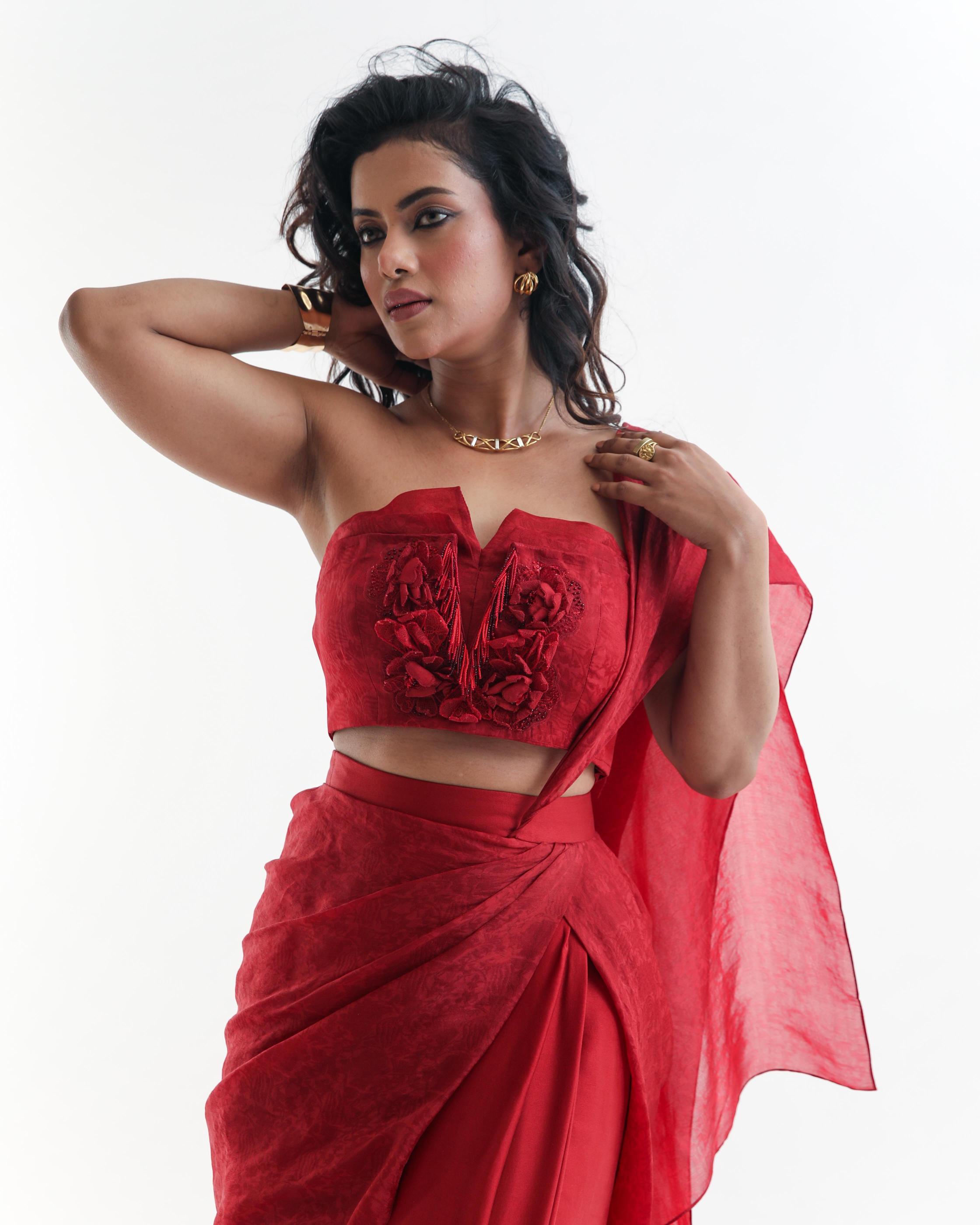 Scarlet Rose Saree