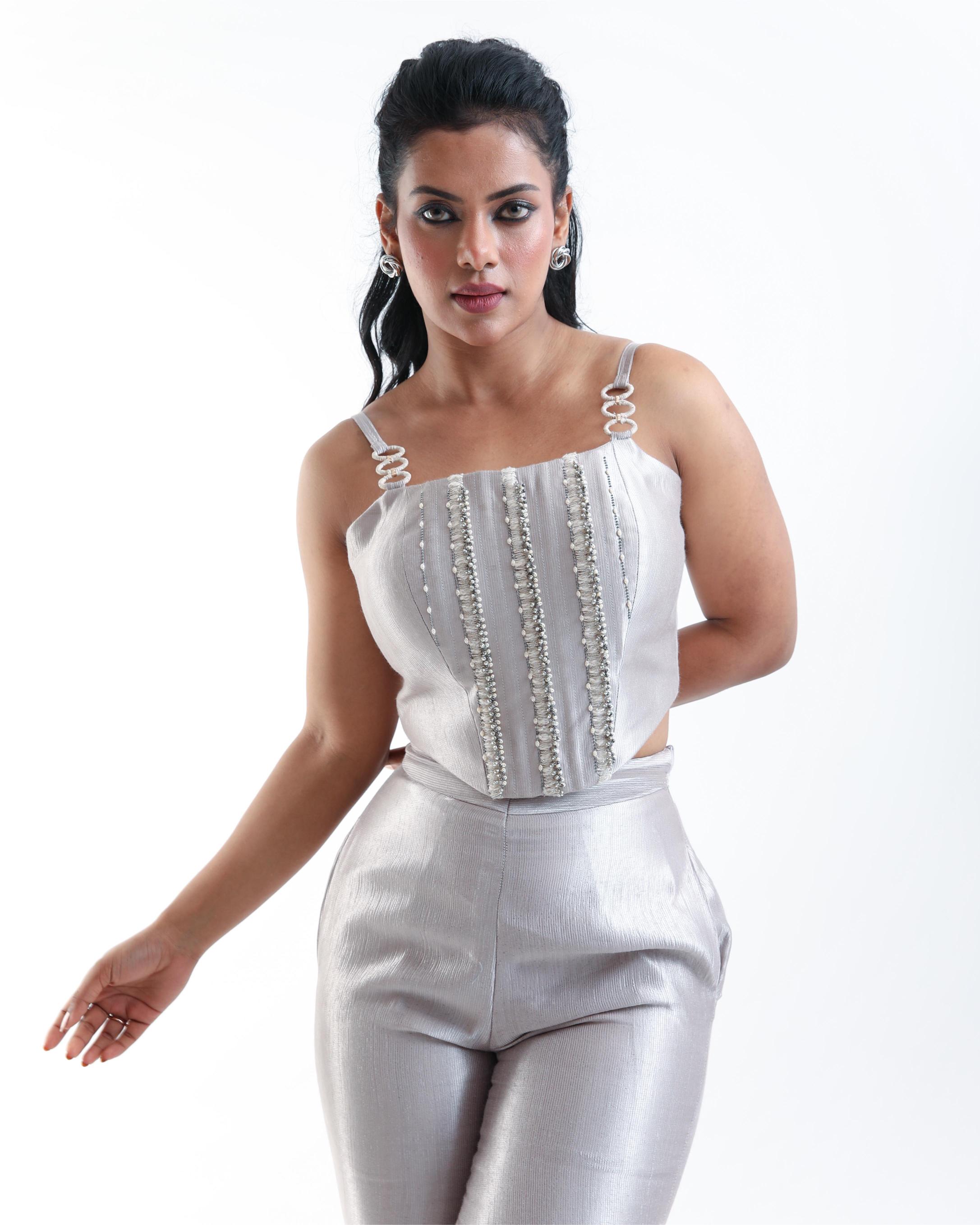 Cloud Ash Corset Top