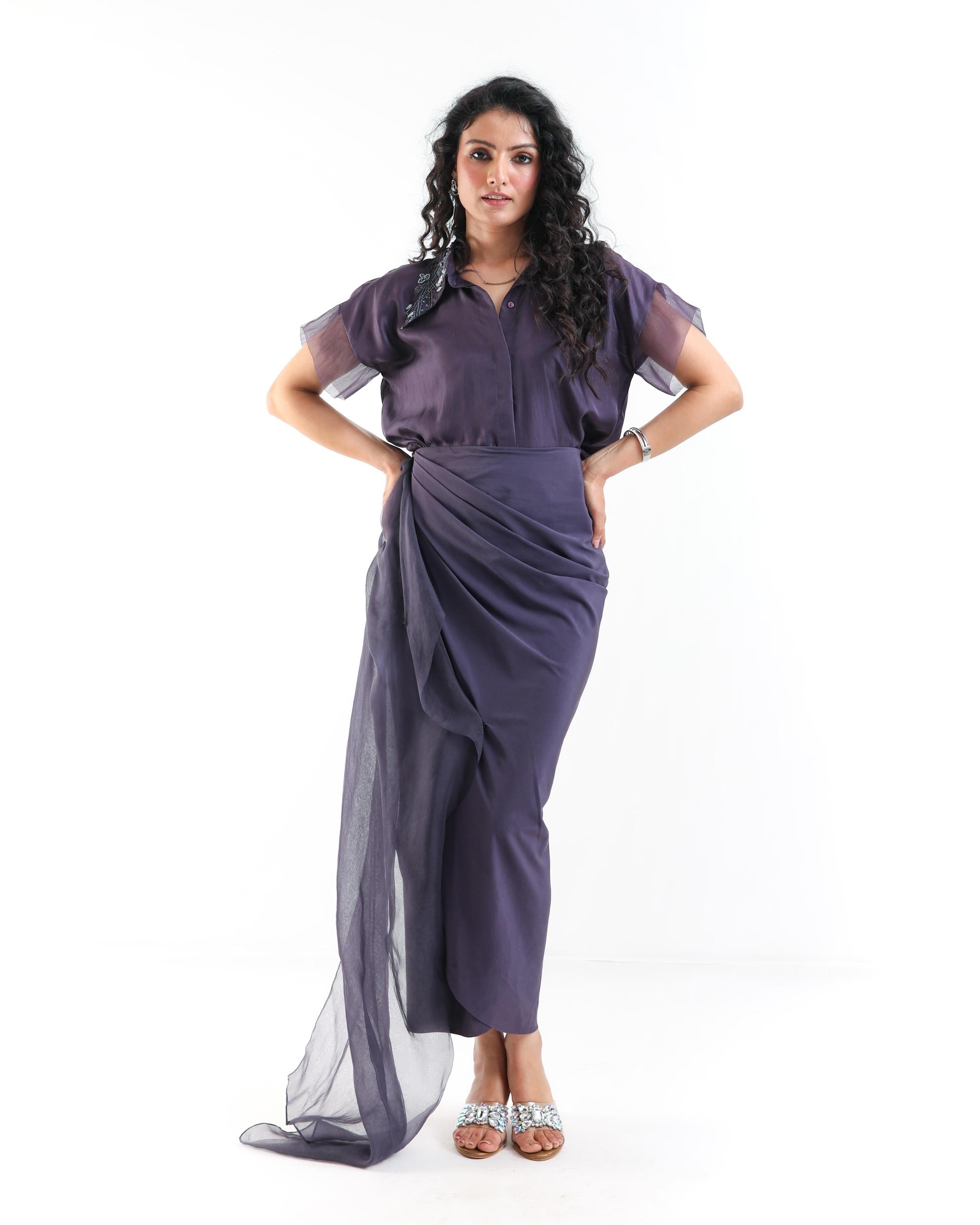 Purple Organza Bow Skirt