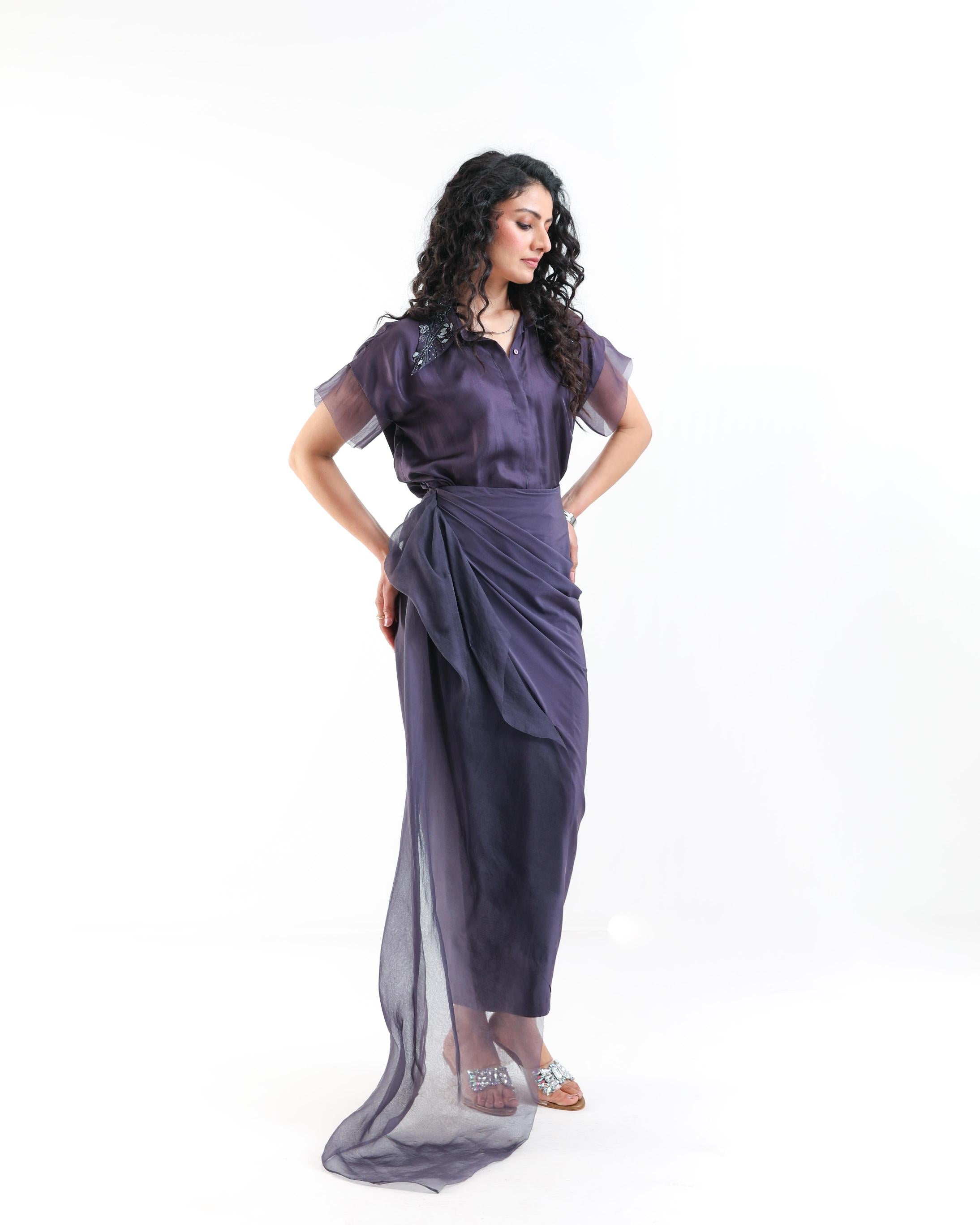 Purple Organza Bow Skirt