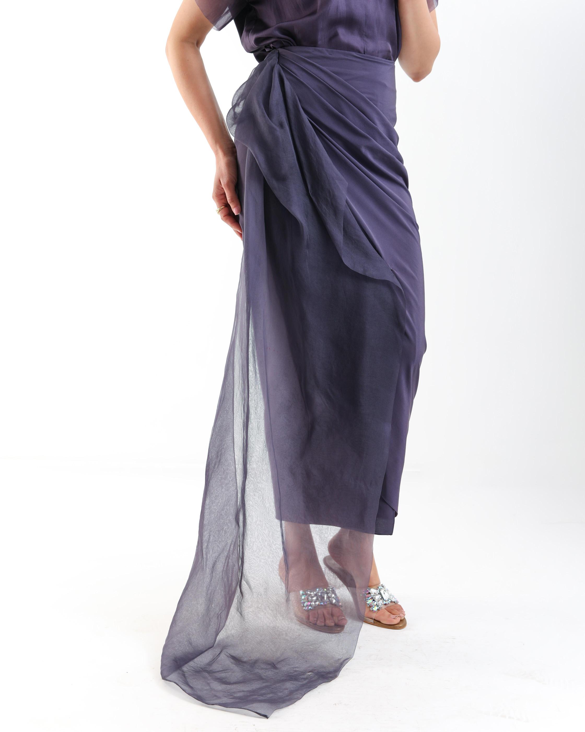 Purple Organza Bow Skirt