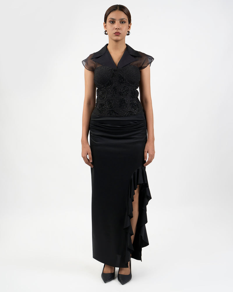 Black rose corset