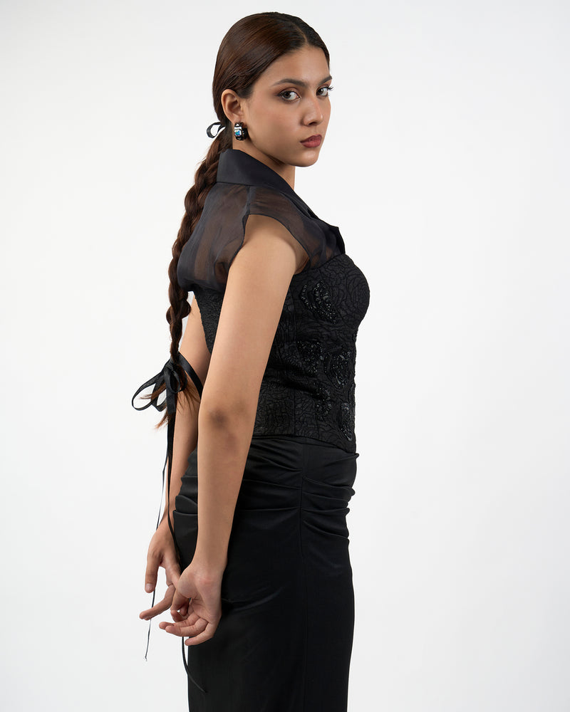 Black rose corset