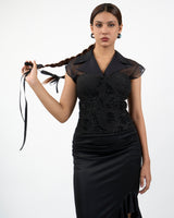 Black rose corset
