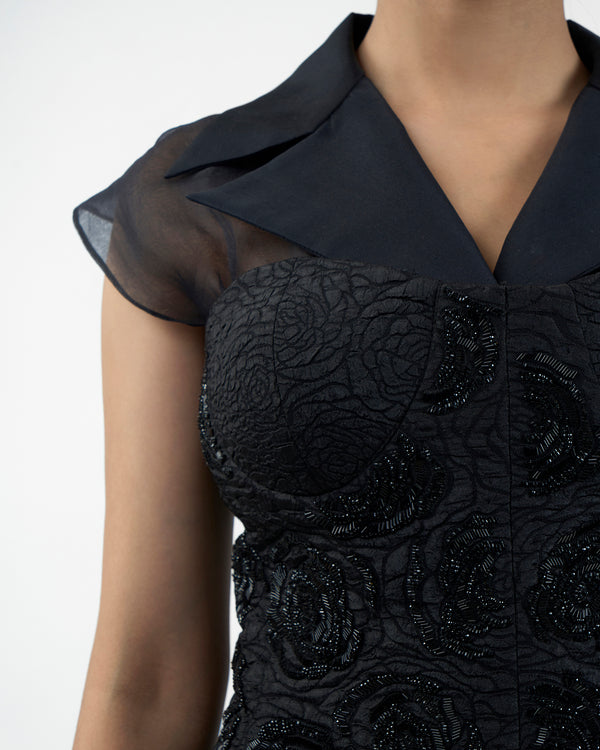 Black rose corset
