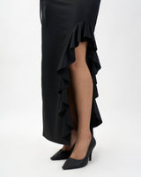 Ruffled slit Skirt
