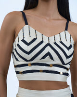 Ivory Stripe Top