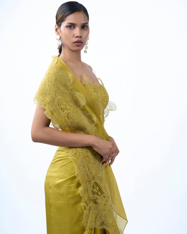 Golden Silk Saree