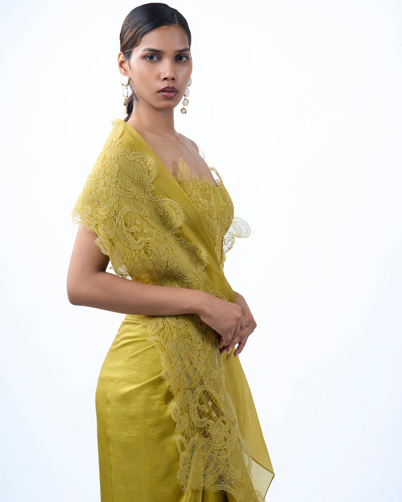 Golden Silk Saree