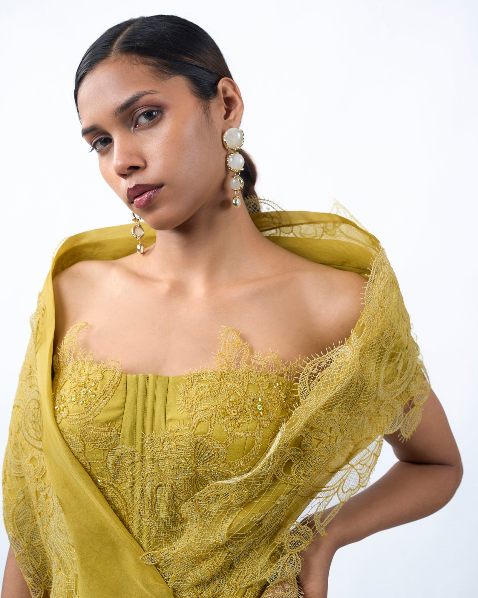 Golden Bliss Corset Blouse