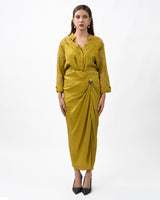 Golden drape skirt