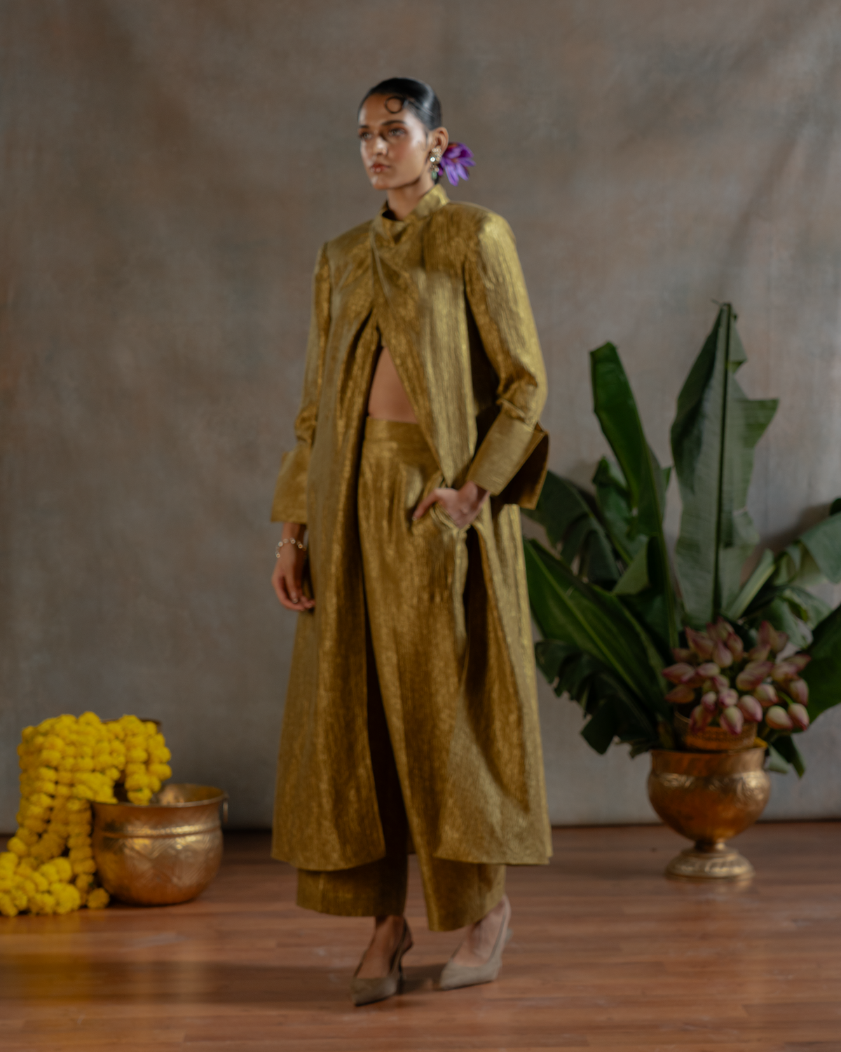 GOLDEN DUBAI LONG TOP