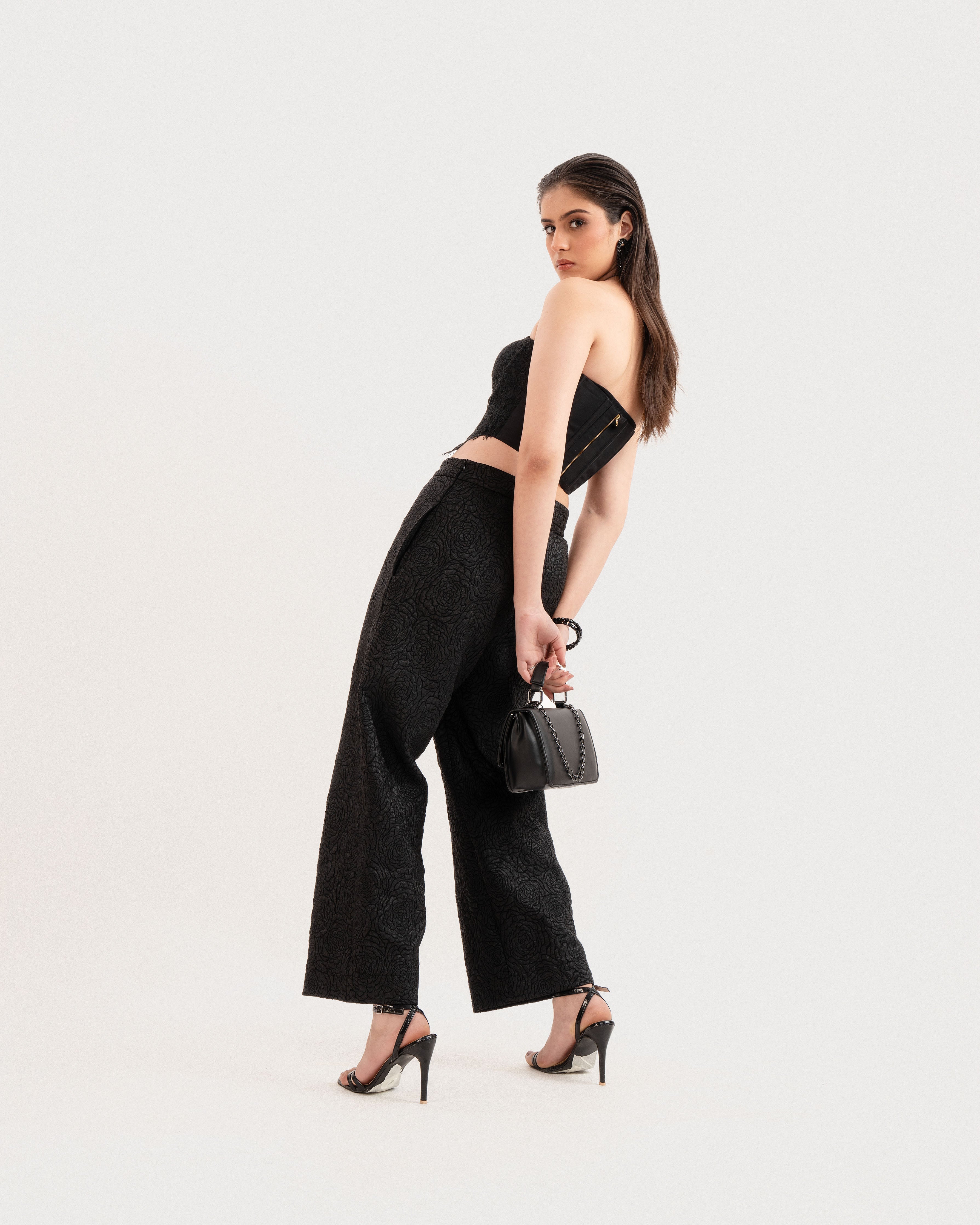 The Jaquard Noir Pant
